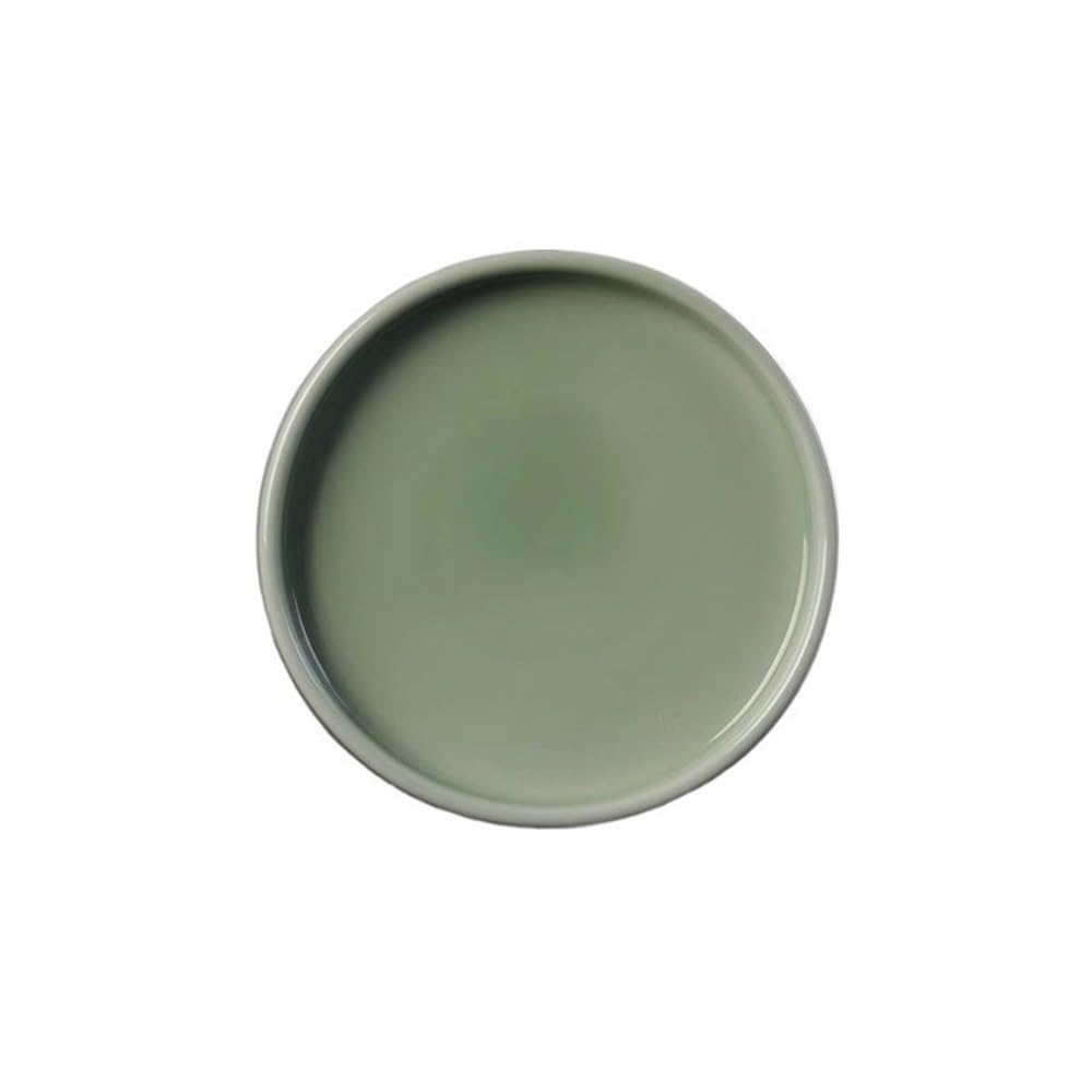 Plant Saucer Round Plant Pot Saucers Ceramic Flower Drip Tray(Green,Small)