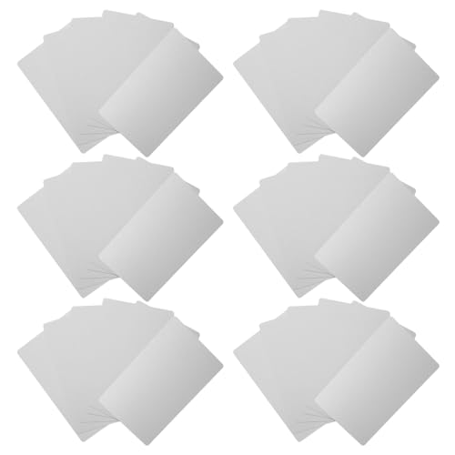 Cartes de visite métalliques argentées et plaques en aluminium laser