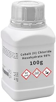 King Mariot Medical Equipments Cobalt (II) Chloride Hexahydrate | 100g | 98% Assay | Cobalt Chloride | Deep Red Crystals | CAS No. 7791-13-1 | Ideal for Chemical Applications