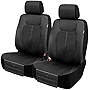 LPI Truck Carson Heavy Duty Truck Seat Covers for Front Seats; Fits Full-Size SUV or Truck; Includes Front, Built-in Molle Style Organizer; Semi-Custom Fit; Faux Leather; 2pcs, Black