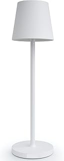 SMART-J Wiederaufladbare LED-Tischlampe Easy Circle – 3 Lichttemperaturen, 6 Stunden Laufzeit, modernes Design, Touch-Schalter, USB wiederaufladbar (weiß)