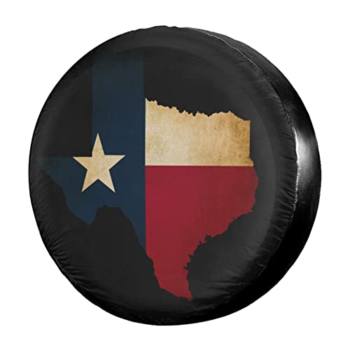 Image of American Texas State Spare Tire Cover Dust-Proof Wheel Tire Cover Fit Trailer, RV, SUV and Many Vehicle 14 Inch