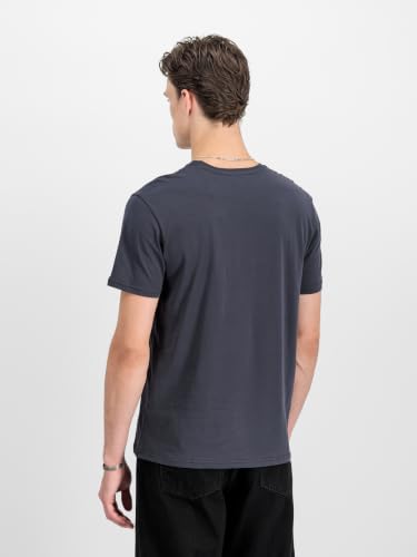 Alpha Industries Basic T Small Logo T-Shirt für Herren Navy – Ansicht 5