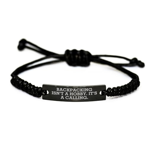 Backpacking Isn't A Hobby. It's A Calling. - Adjustable Rope Bracelet for Valentine's Unique Gift