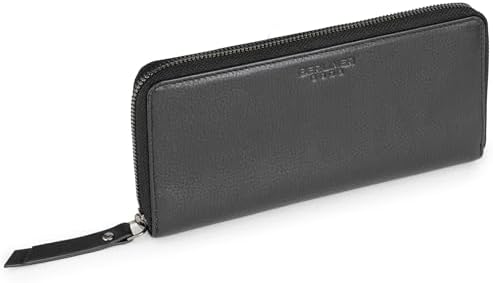 Berliner Bags Portfel premium Margo ze skóry z ochroną RFID, portmonetka dla kobiet - czarny, czarny, Minimalistyczny
