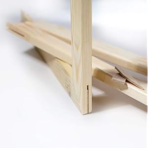 Generiek bouwpakket spieraam, bestaande uit houten latten van 2 cm breed om zelf te monteren, zonder canvas (30 x 40)