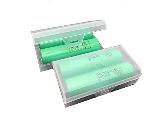 100% Authentic Samsung25R 3.7V Rechargeable 18650 Battery 25R Flat Top, Real 2500mAh(4 Pack, with Free Plastic Case) - Thumbnail 3