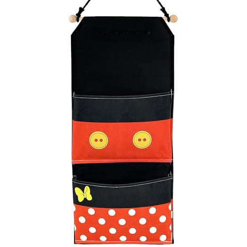 RUNROLE 2 Pocket Canvas Fish Extender - 10 Inch Width Portable Easily Customize Hanging Storage Organizer 2026&2027 FE for Gift Exchanges and Pixie Dust Cruise Essentials