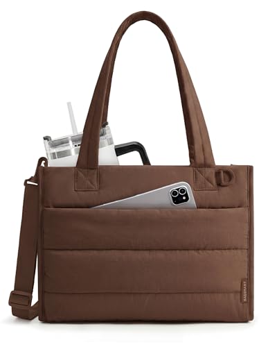 BAGSMART Small Tote Bag for Women, Work Teacher Bag with Zipper Closure