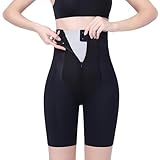 [ヴェーミア] ガードル 【瞬間お腹引き締め・ 引き締め ヒップアップ 】補正下着 3D美尻サポート フリーな着心地 フロントファスナー 補正機能あるフロントホッ ク 腰まわりすっき 伸縮 骨盤ガードル 窮屈感なく丸まらず 吸湿速乾 通気 (ブラック,L)