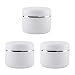 Bocal cosmétique en Plastique Blanc de 3 pièces 100 ML / 3,4 oz avec Couvercle à Jante argentée Bouteille de crème Vide Rechargeable Pots déchantillon Récipient de Stockage de Lotion pour Pom