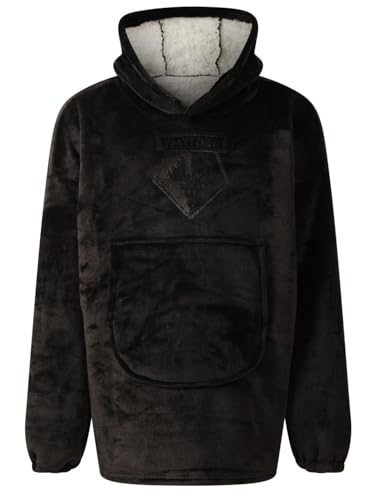 Sweat à capuche surdimensionné pour garçons en polaire Sherpa douce