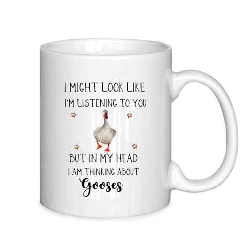 ignytiger Funny Goose Coffee Mugs, Goose Gifts for Goose Lovers, Funny Farm Animal Goose Ceramic Coffee Mug 11 oz