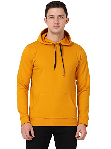 Image of Ideation Men's Cotton Hooded Neck Solid Full Sleeve Hoodies with Kangaroo Pocket