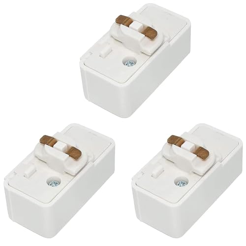 億兆堂 引掛シーリングプラグ ダクトレール用 取付簡単 配線ダクトレール用プラグ 工事不要 引掛シーリングボディ ライティングレール用抜止コンセント ライティングレール用 K-282-B【ホワイト 3個入り】