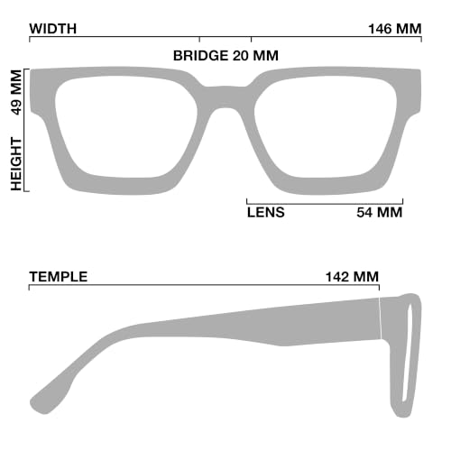Image of livho Oversized Eyewear Frame for Woman and Men - Rectangle Fashion Glasses for Computer, Chic Preppy Frame