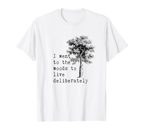 Thoreau Walden Nature Tree – Went to the Woods T-Shirt