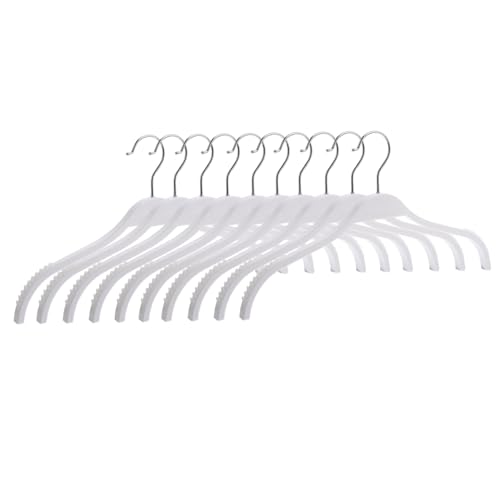 Happyyami 1Set Traceless Plastic Coat Hangers for Clothes Non Slip Design for Dry and Wet Garments Minimalist Hangers to Prevent Shoulder Marks