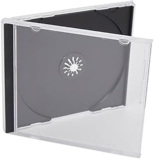 50 x Dragon Trading CD Jewel 10.4mm Cases for 1 Disc with Black Tray (Pack of 50)