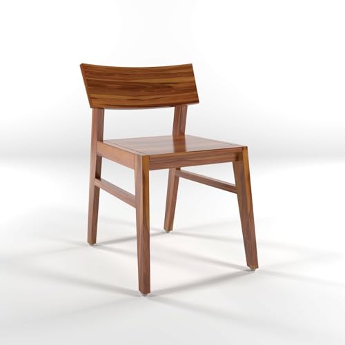 Image of Sheesham Wooden Two Dining Chair Set for Living Room | Solid Wood Study Chair for Living Room | Office Chair for Home & Office | Rosewood (Honey)