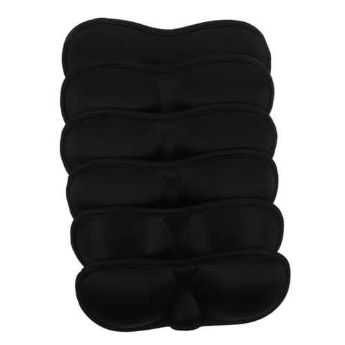 HEATSHAKING 6個 立体光遮断アイマスク 軽量メモリーフォーム製 目の圧迫軽減 航空旅行用 男女兼用 深い睡眠促進 睡眠障害対策コンター付き