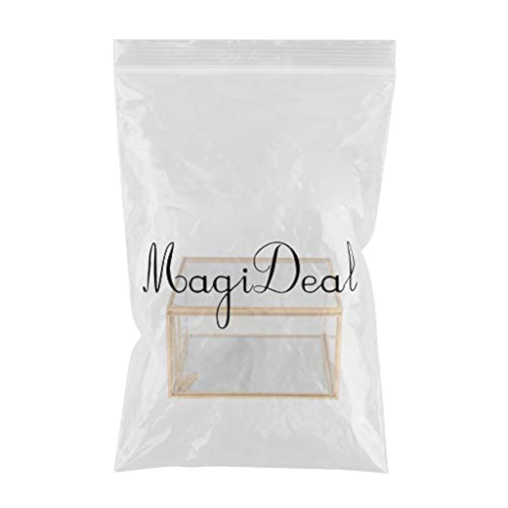 Geometric Square Glass Organizer, Elegant Storage Box