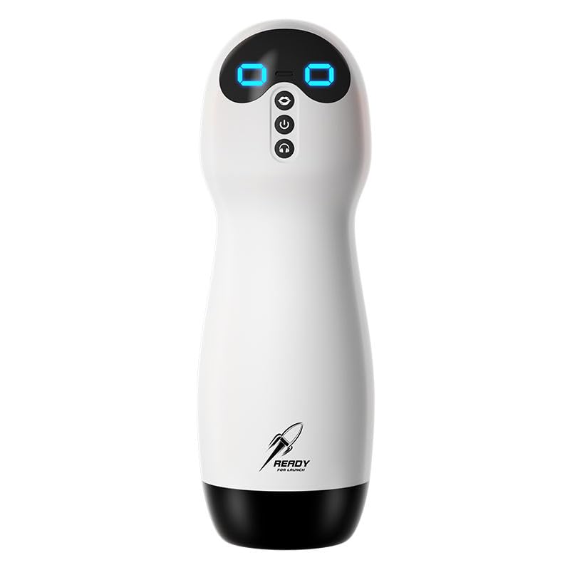 Image of KLEN - Personal Massager for Men with Suction Vibration Variable Frequency and Voice Rechargeable White