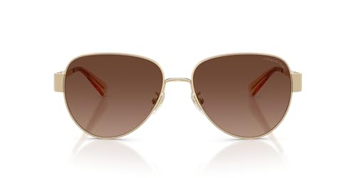 Image of Coach womens Hc7186 Aviator Sunglasses