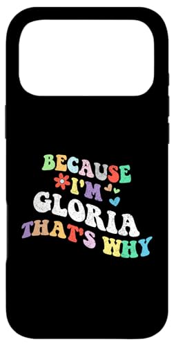 Retro Groovy Because Im Gloria Thats Why Funny �J�X�^���l�[�� �X�}�z�P�[�X iPhone 17 Pro Max �p