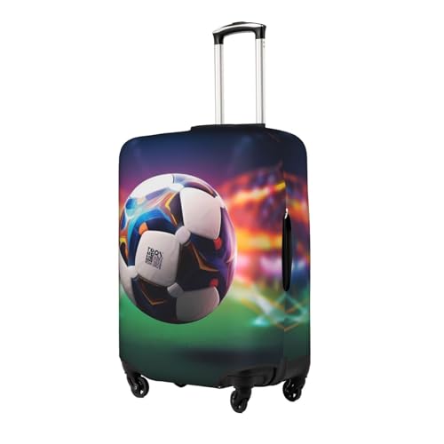 FEMOS Soccer Sports Ball - Travel Suitcase Cover Elastic Luggage Covers Trolley Protector Cover Fits 18-32 Inch Luggage, Small, 114372