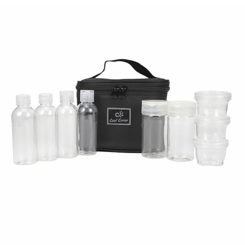 ZYNCUE - ZYNCUE Outdoor Camping Seasoning Set with Portable Spice Dispenser, 3 Sauce Boxes, 4 Oil Bottles, 2 Seasoning Jars and Storage Bag for Travel, Picnic, BBQ