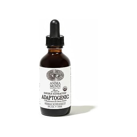 Anima Mundi Adaptogenic 7 Mushroom Drops - Adaptogenic Blend with Organic Mushroom Extracts - Liquid Immune Support Tincture with Reishi, Lion's Mane, Cordyceps & Chaga Mushroom Liquid Extract (2oz) Cover