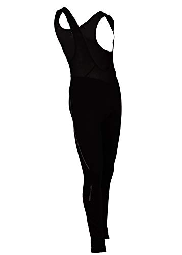 Men's 3D Gel Padded Elite Design Winter Thermal Cycling Bib Tights Pants Black #TOP1