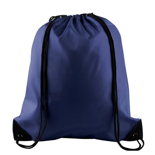 PLULON Navy Blue Drawstring Bags Drawstring Backpack Bulk String Backpack Cinch Sack Sport Gym Bags for Yoga Traveling Outdoor Sports