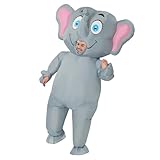 GOOSH Inflatable Elephant Costume for Adult Halloween Costume Funny Blow up Elephant Costume for Men Women Party Cosplay