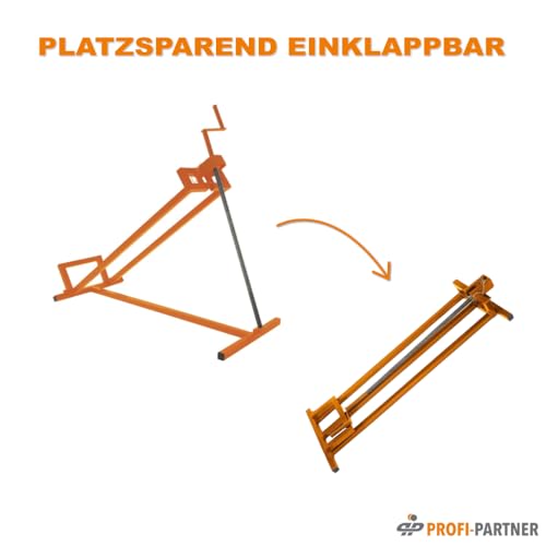 PROFI-PARTNER Kipp-Lifter für Rasenmäher – Hebevorrichtung bis 400 kg | Stufenlos einstellbar, klappbar & sicherer Stand | Für Rasenmäher, Quads, Aufsitzmäher und andere