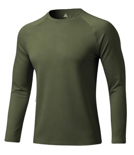 Image of ZITY 5 Pack Long Sleeve Shirts for Men UPF 50+ Sun Protection Fast Dry Lightweight Fishing Swim Rash Guard Workout Shirt