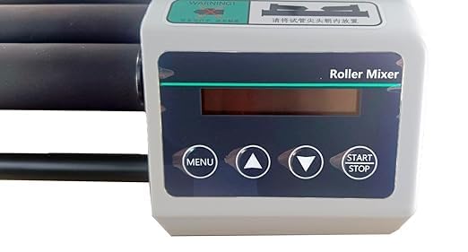 Test Tube Roller Mixer Tube Roller Mixer with 6 Rollers Speed 20 to 80rpm Max Capacity 12 * 50ml Centrifuge Tube / 0.6kg for Mixing Viscous Liquids and Solid-Liquid Suspensions, Etc