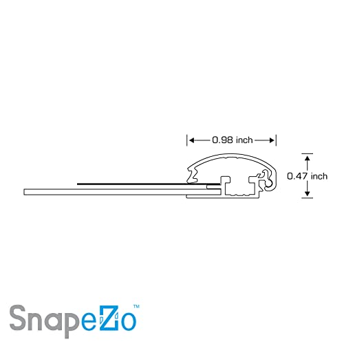 image for SnapeZo Poster Frame 18x24 Inches, White 1 Inch Aluminum Profile, Fron