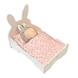 Bed Set for Labubu Doll, Accessories Mattress Pillow Blanket Heart Cherry Patterns, Dollhouse Furniture Fits All Dolls Under 26CM/10Inch