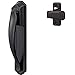 Ideal Security Door Handle for Storm and Screen Doors, Black (2-Piece Set)