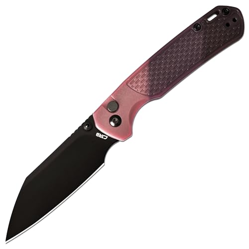 Image of CJRB Pyrite-Light Pocket Knife, Thermochromic FRN Handle, Button Lock