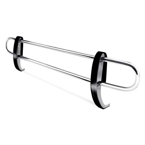 Black Horse Rear Bumper Guard Double Tube Stainless Steel Compatible With 2001-2007 Toyota Sequoia-8D094828Ss #TOP4