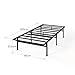 Zinus Justin Bett 90x200 cm - Höhe 36 cm mit Stauraum unter dem Bett - Metall Plattform Bettgestell - Schwarz