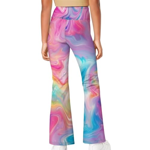 Girls Flared Pants,High Waist Yoga Pants Stretchy Flared Pants Sweatpants for Fitness Sports Gym4