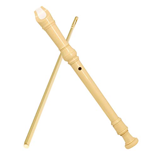 Cnblue Soprano Recorder German Style 8 Hole Recorder Instrument For Kids School Student With Cleaning Rod, Storage Bag (Ivory White) (One) #TOP1