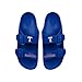 FOCO MLB Team Logo Double Buckle Comfortable Slip-On Women's Sandals, Texas Rangers, Medium