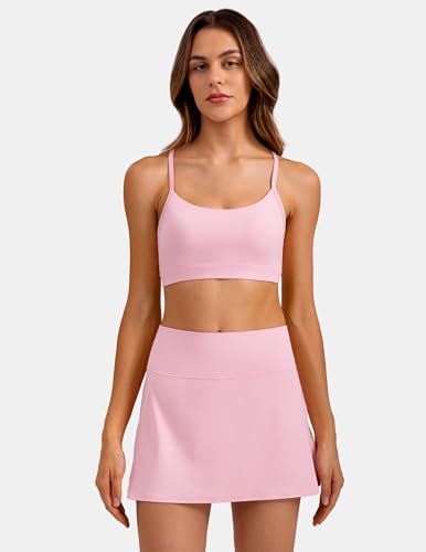 Image of Colorfulkoala Women's Dreamlux Y Back Sports Bra Low Impact Padded Workout Top with Built in Bra A-C Cups