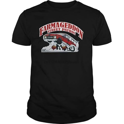Camiseta para hombre con diseño de camión de granja y calle Outlaws, Negro, L