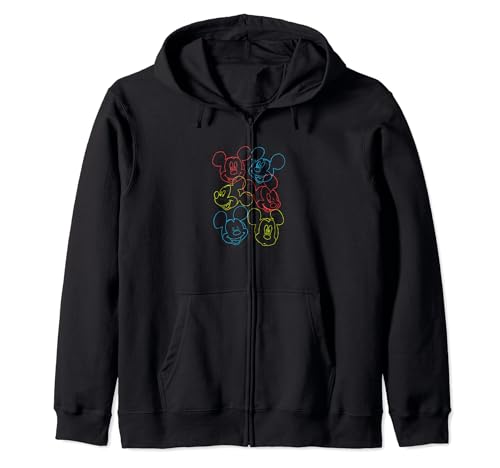 Mickey Mouse Line Art Hoodie retrouvez la magie Disney en sweat zippé